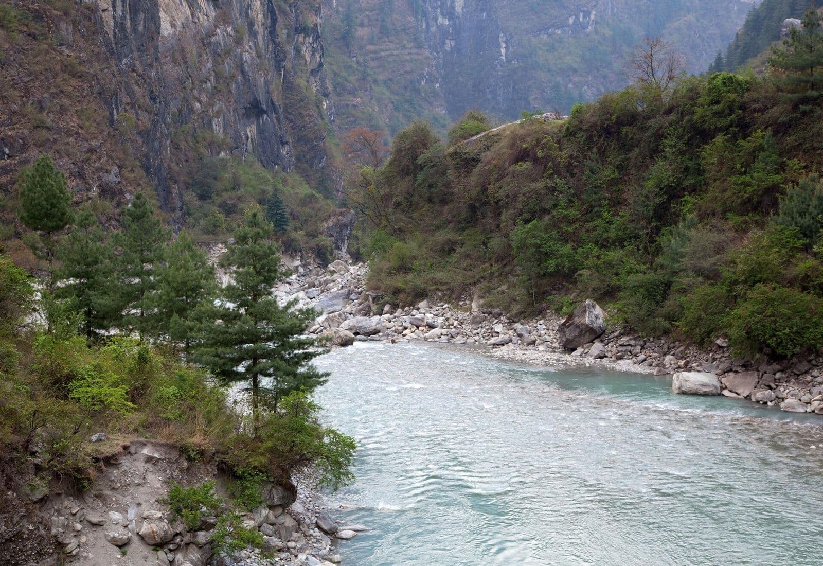 Marsyangdi River at Dharapani, Manang